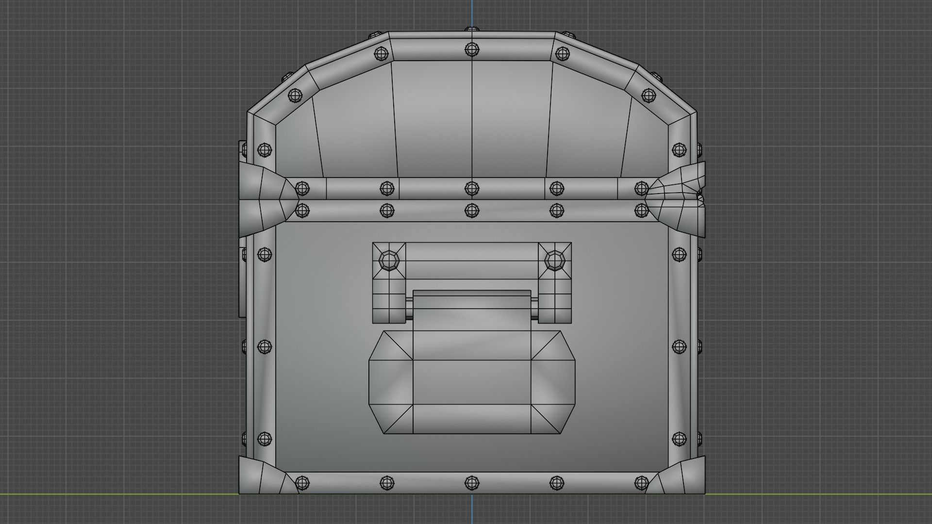 Treasure Chest Low-poly 3D model_11