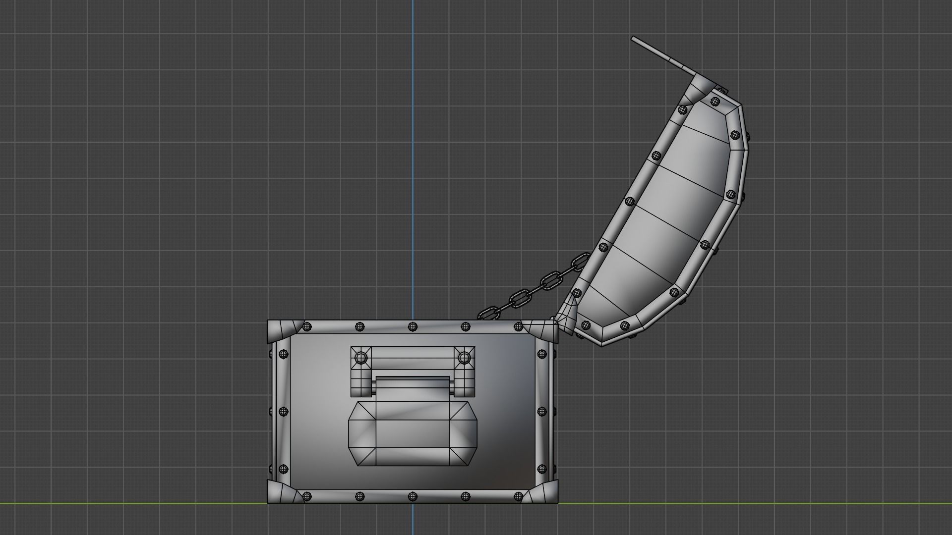 Treasure Chest Low-poly 3D model_4