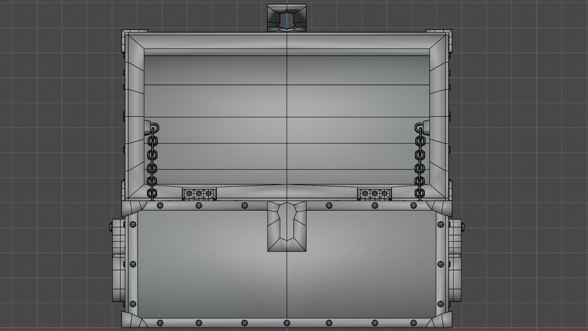 Treasure Chest Low-poly 3D model_7