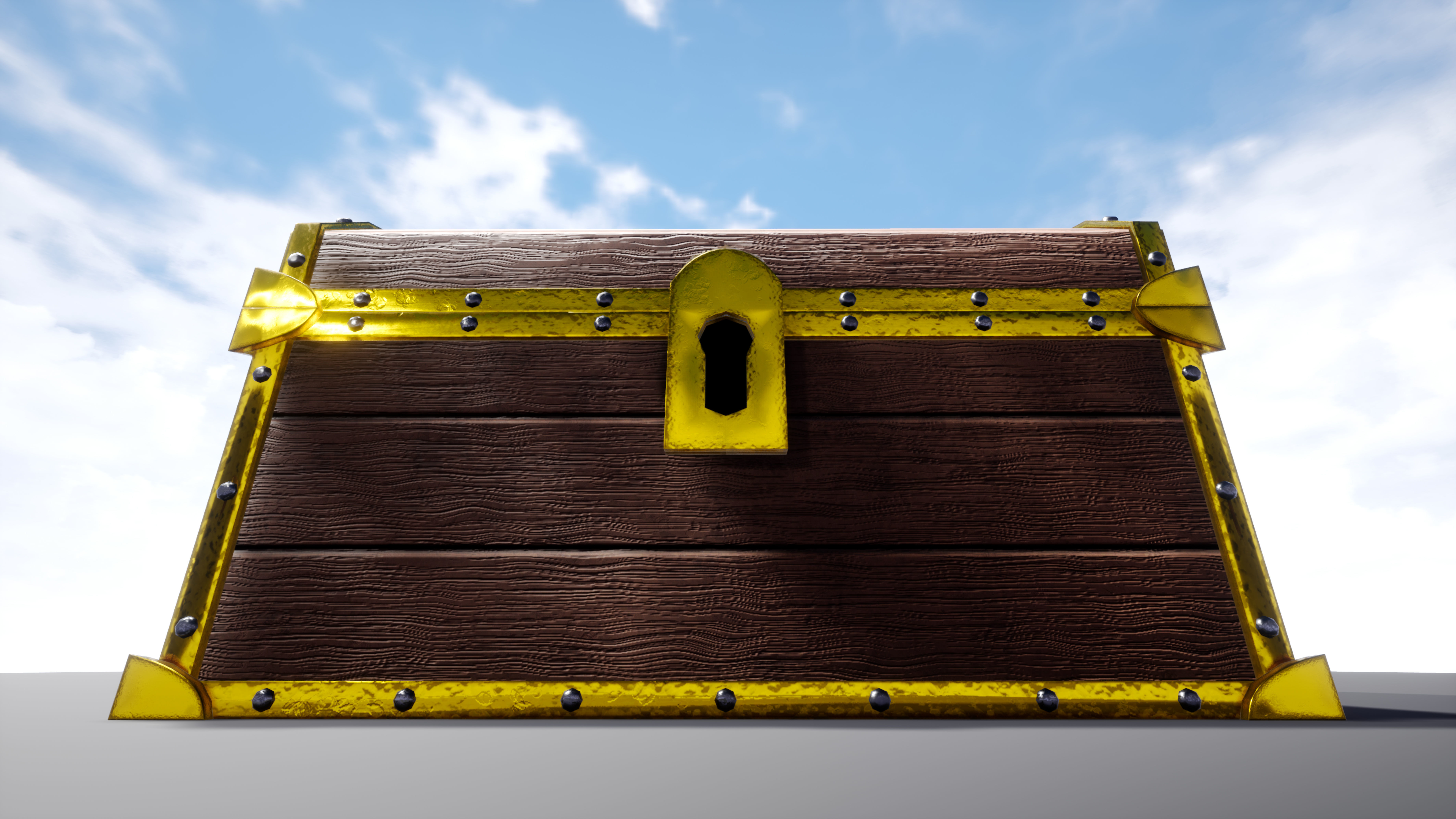 Treasure Chest Low-poly 3D model_20