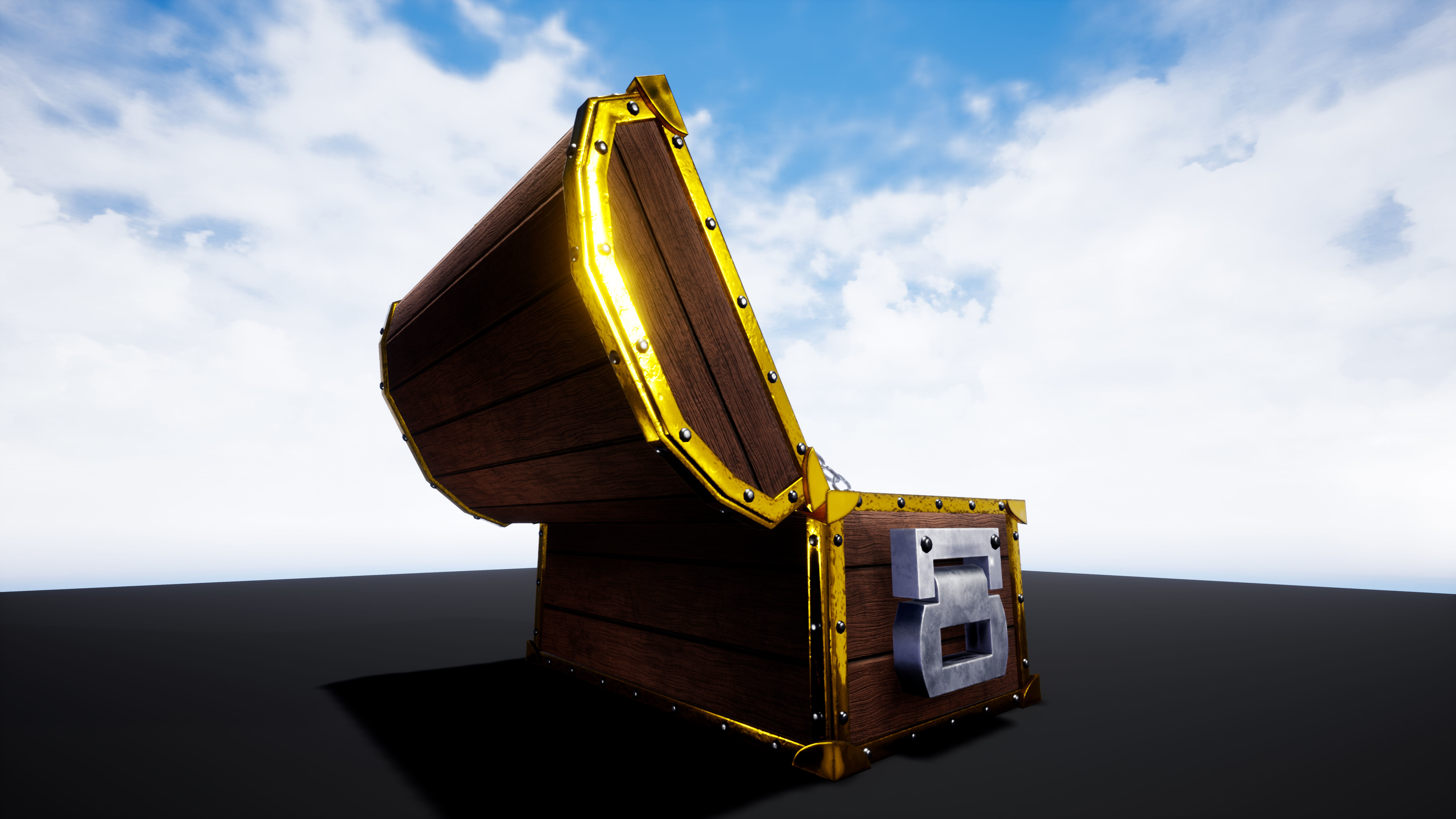 Treasure Chest Low-poly 3D model_17