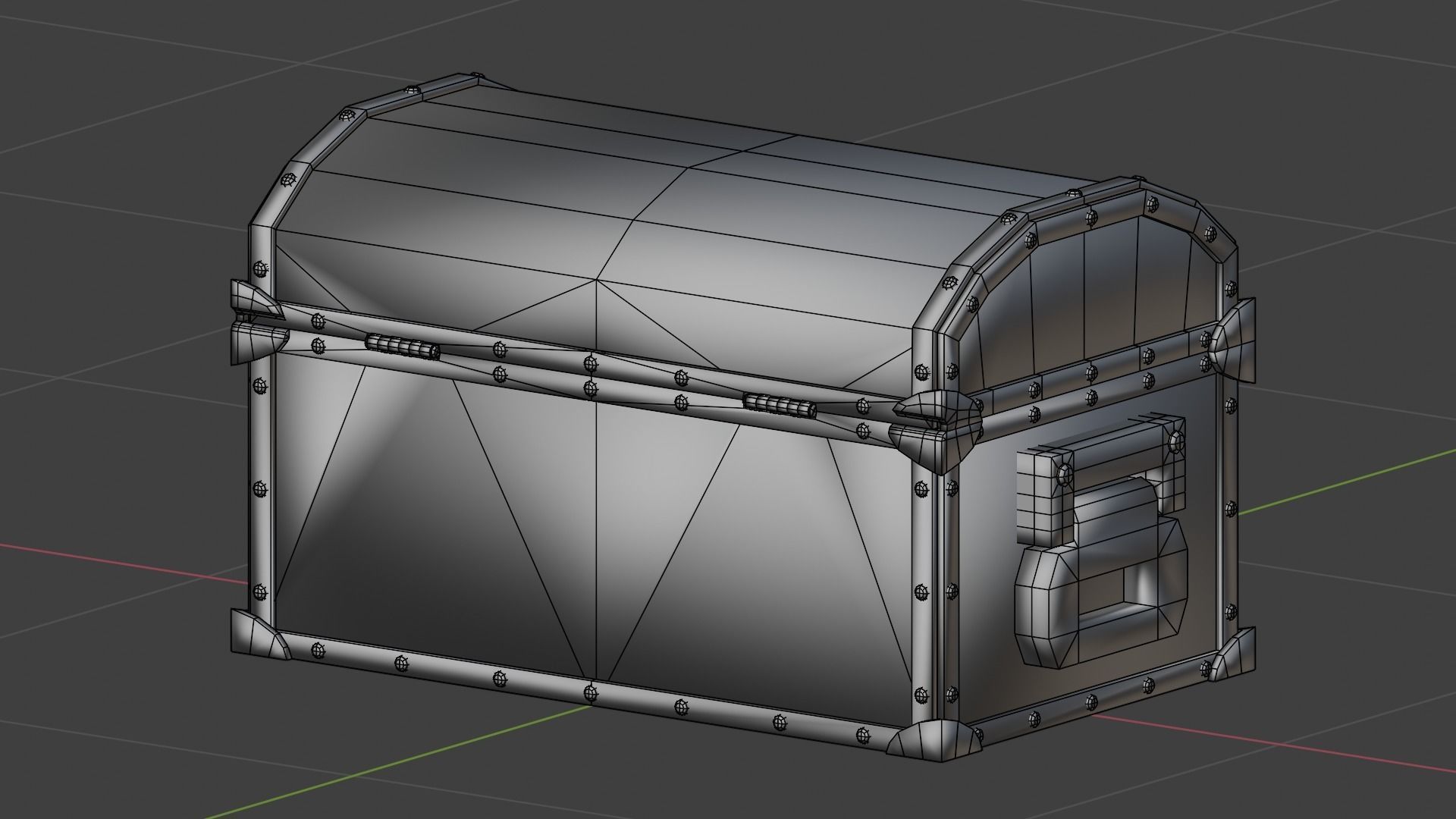 Treasure Chest Low-poly 3D model_6