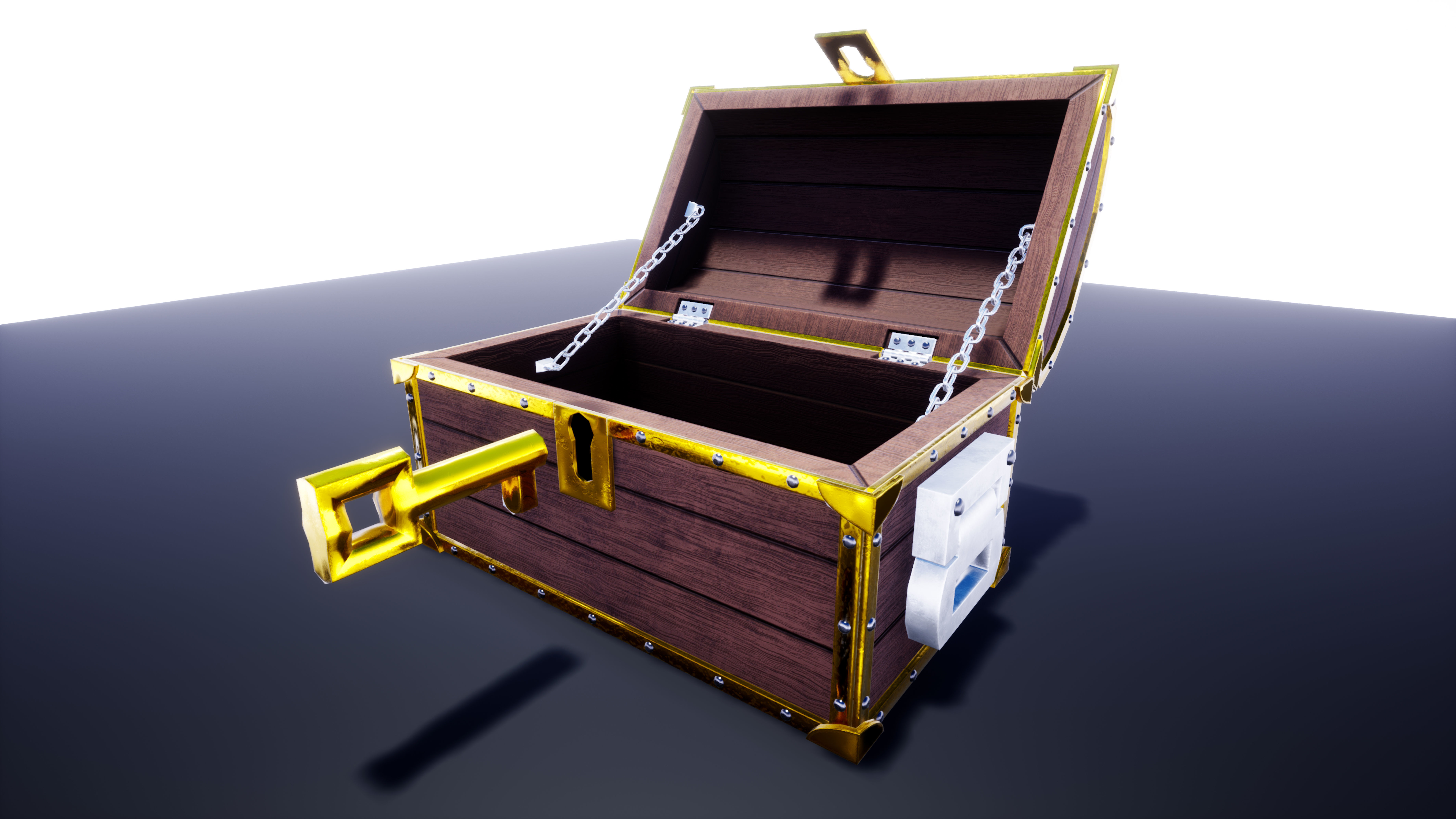 Treasure Chest Low-poly 3D model_15