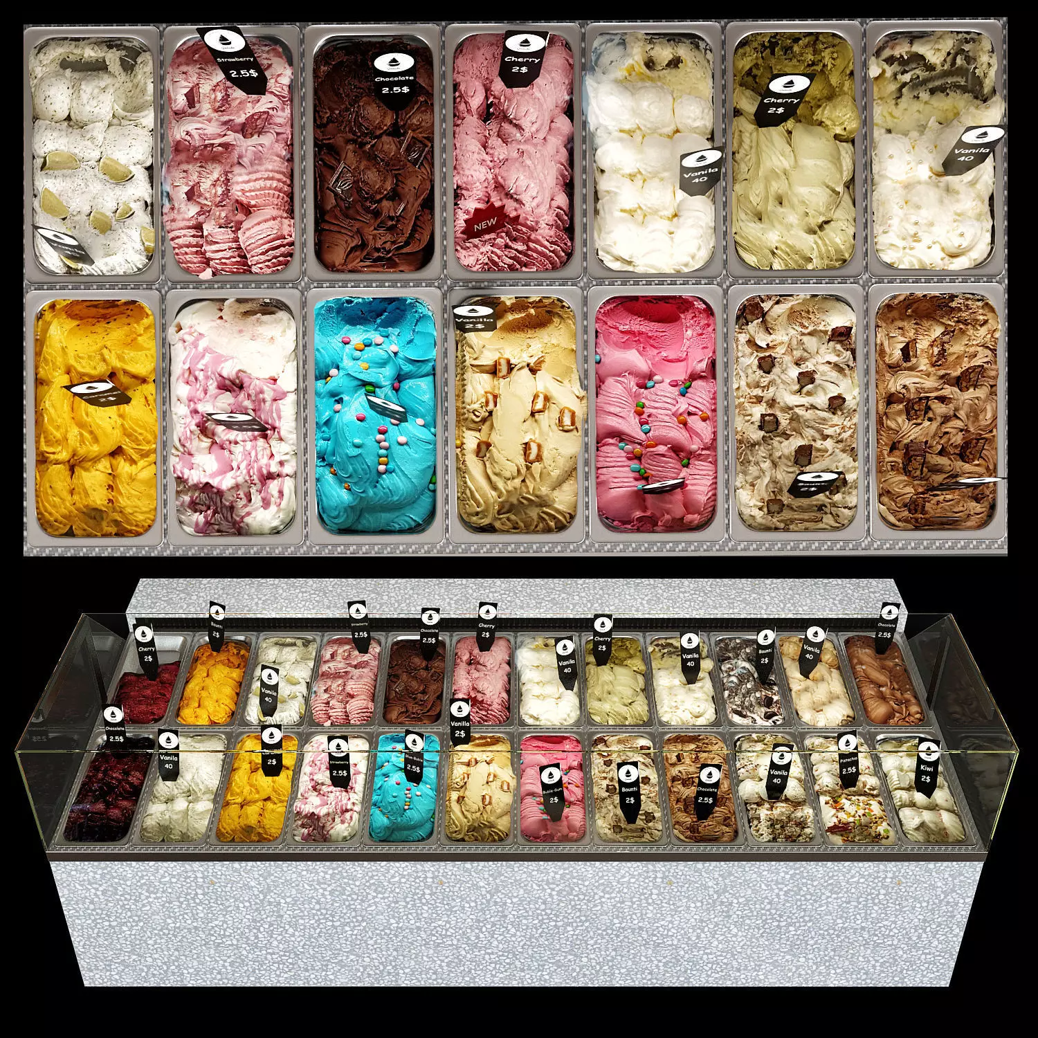 Ice Cream store 3D model_0