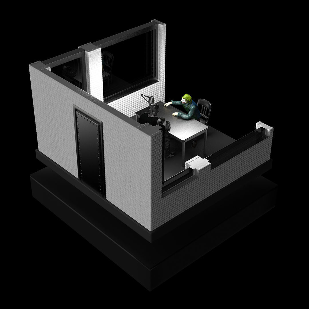 Batman interrogates the Joker 3D print model_3