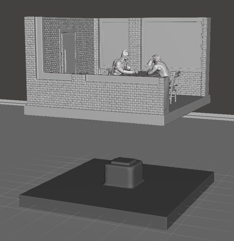 Batman interrogates the Joker 3D print model_9
