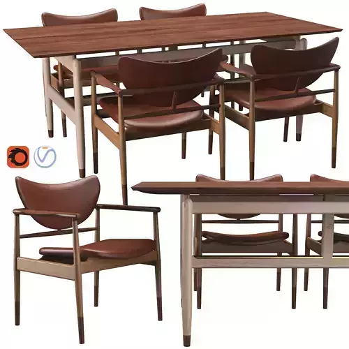 48 Chair And Kaufmann Table