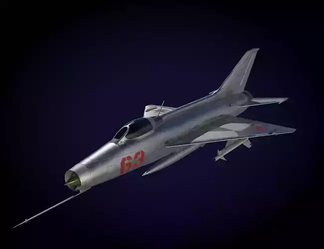 MiG-21 F-13 Fishbed C Low-poly 3D model
