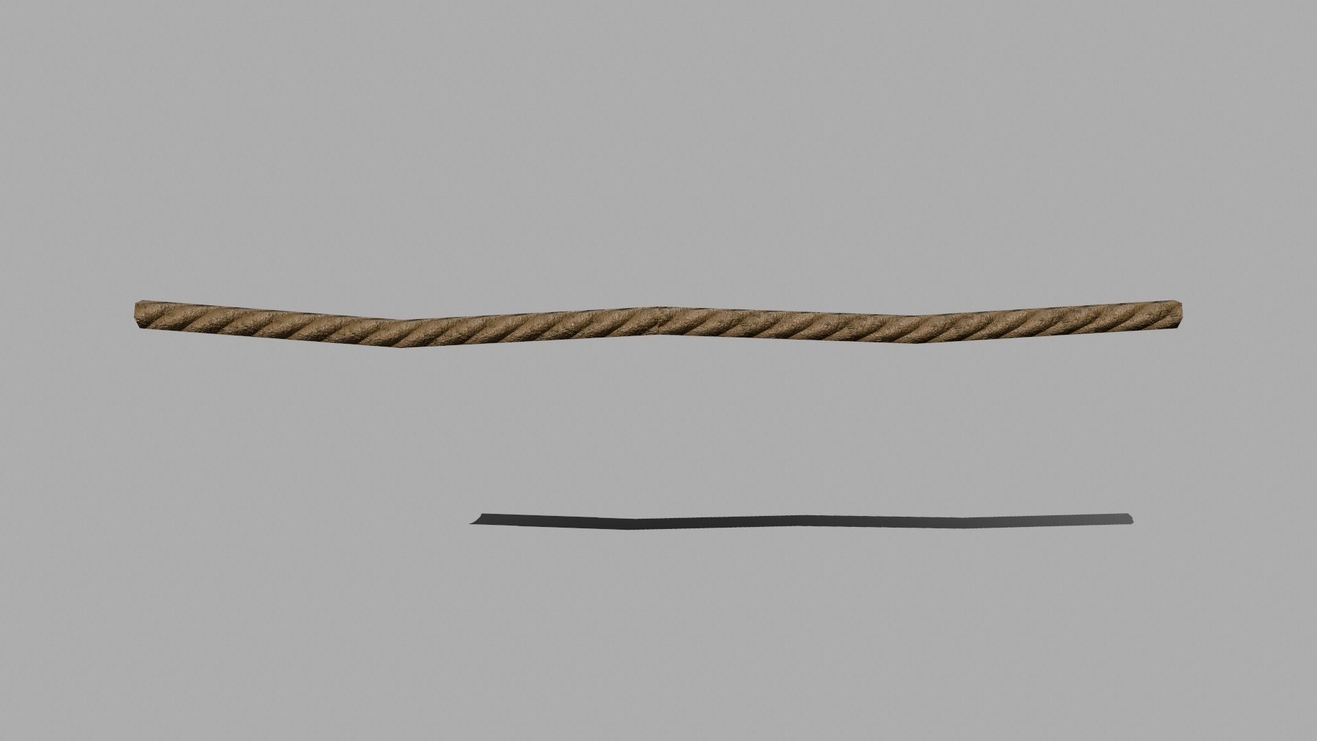 Wood Set rope Low-poly 3D model_12