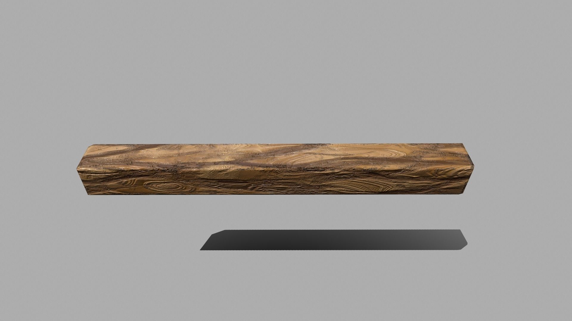 Wood Set rope Low-poly 3D model_19