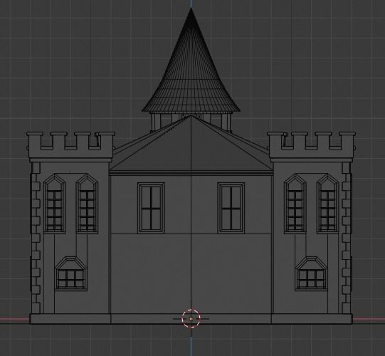 Castle Low-poly 3D model_4