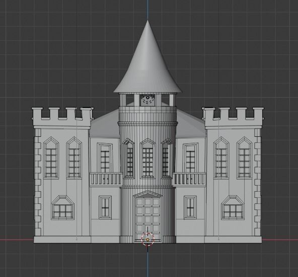 Castle Low-poly 3D model_9