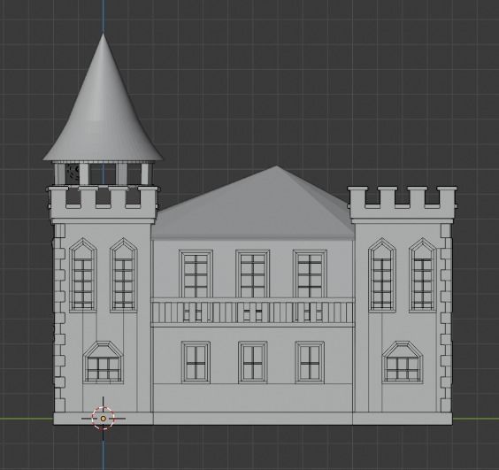 Castle Low-poly 3D model_10