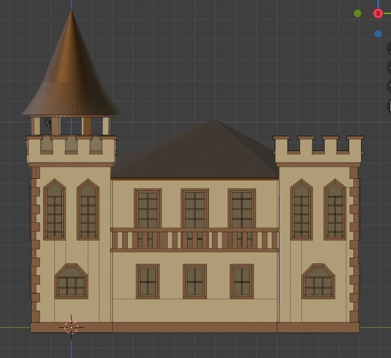 Castle Low-poly 3D model_6