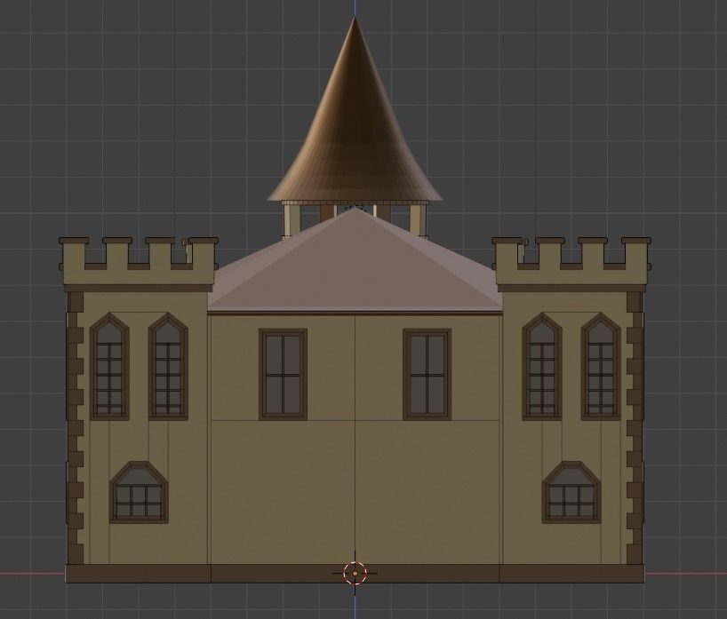 Castle Low-poly 3D model_7
