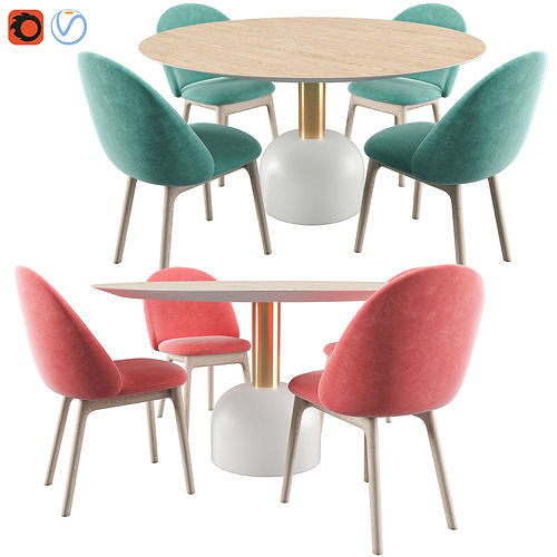 IOLA Chair And ILLO Table 3D model