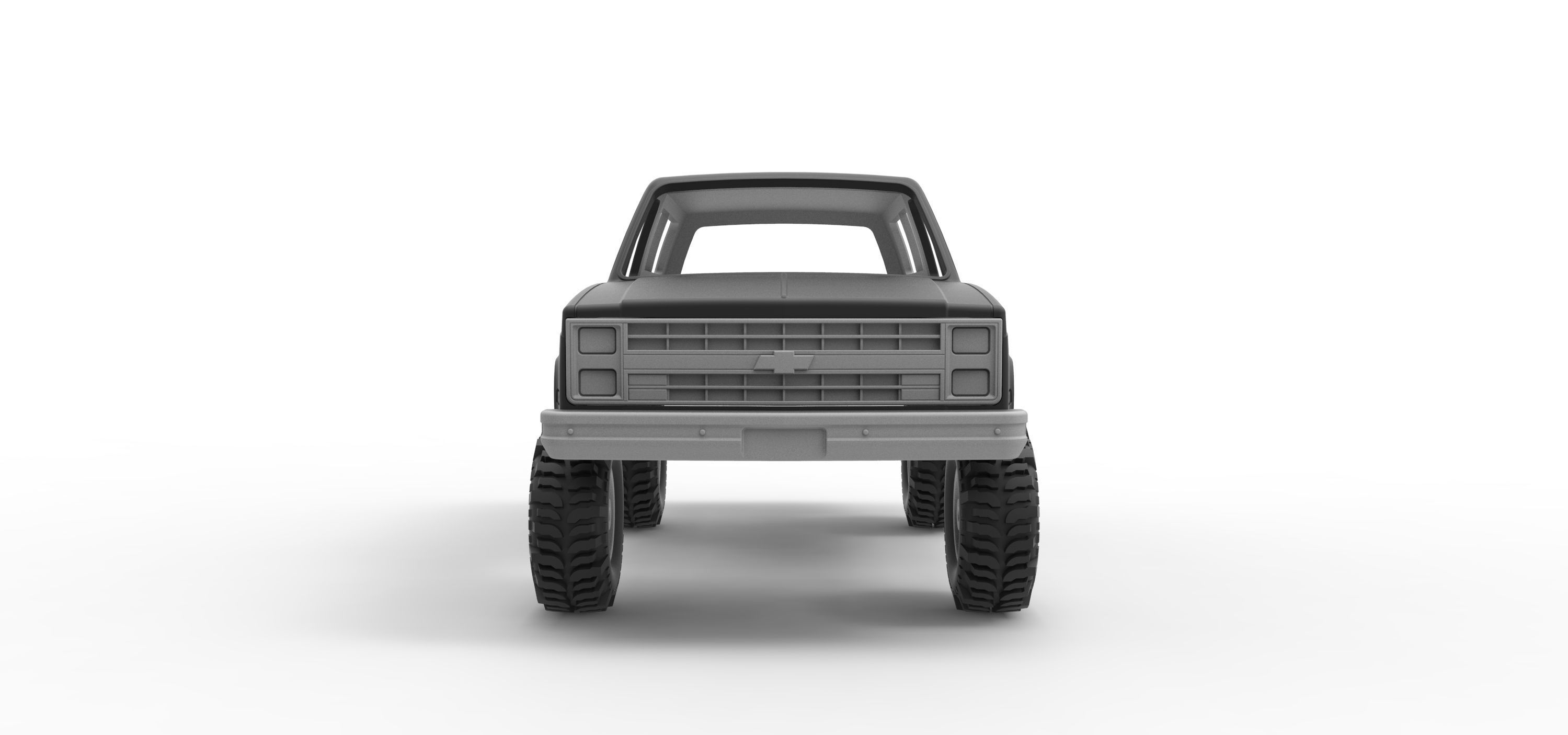 Shell and wheels 1988 Chevrolet Blazer K5 Scale 1 to 25 3D print model_4