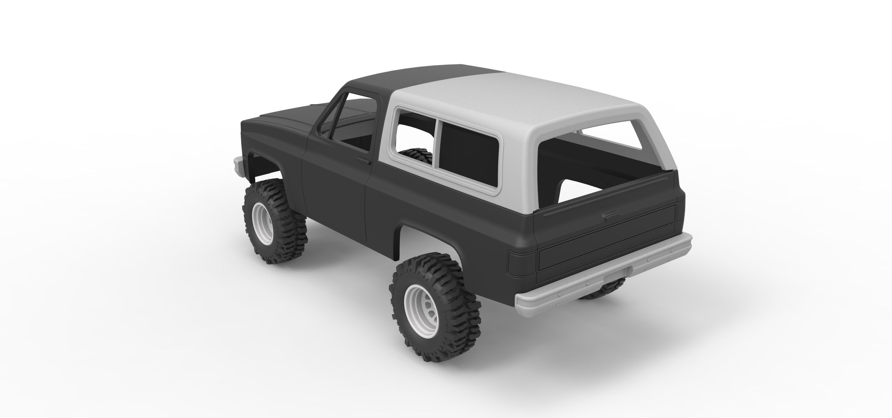 Shell and wheels 1988 Chevrolet Blazer K5 Scale 1 to 25 3D print model_9