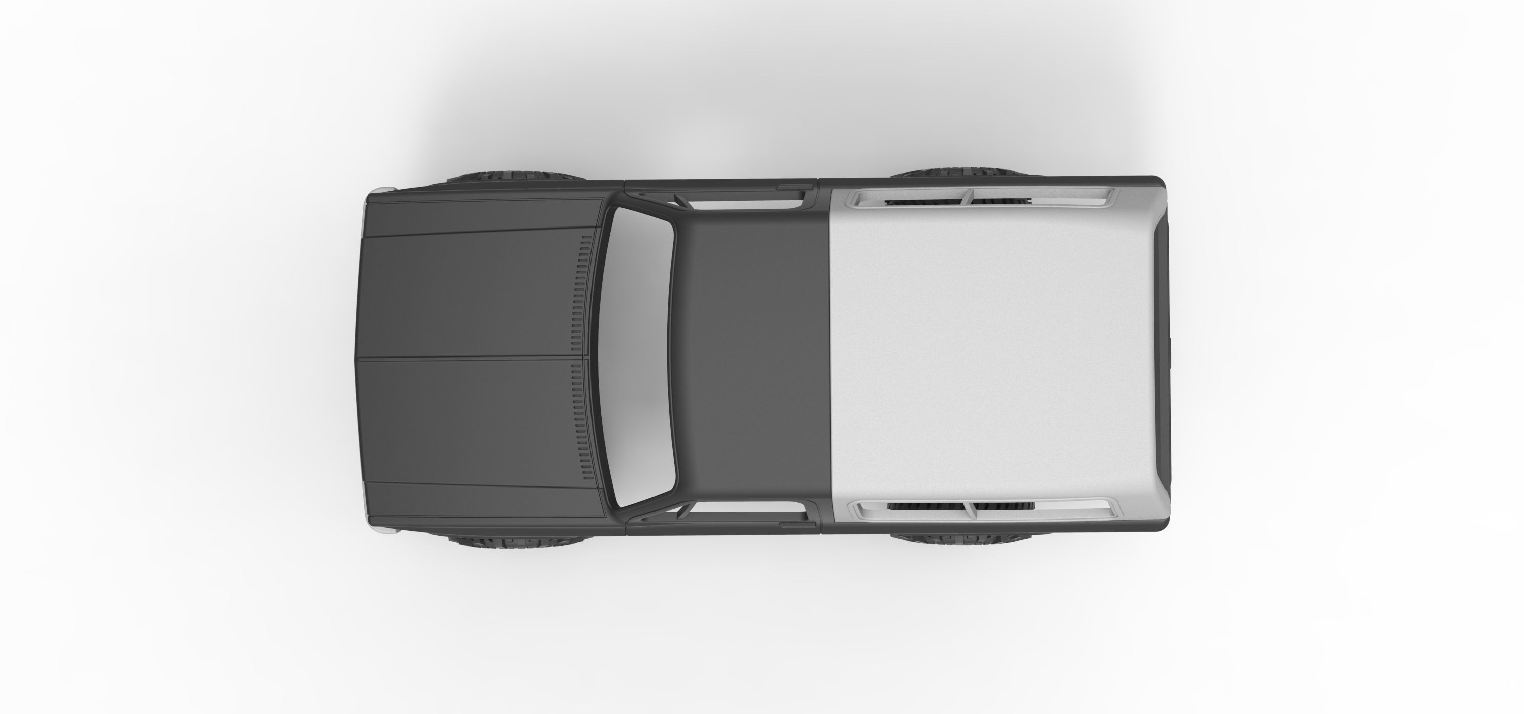 Shell and wheels 1988 Chevrolet Blazer K5 Scale 1 to 25 3D print model_7