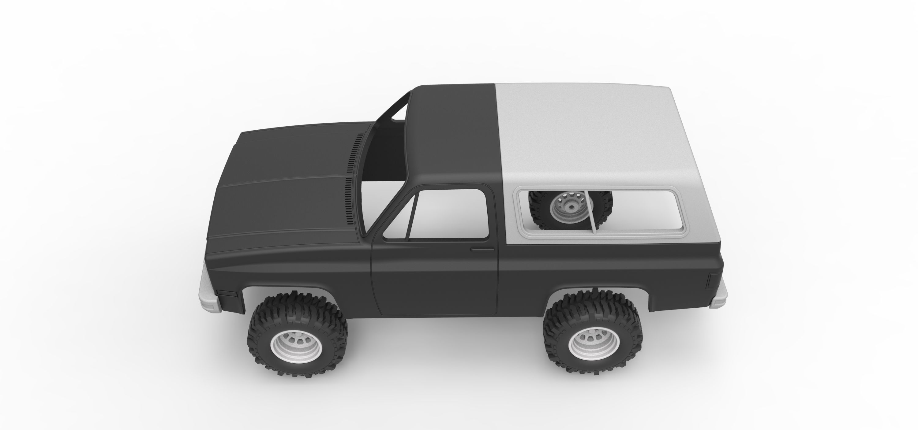 Shell and wheels 1988 Chevrolet Blazer K5 Scale 1 to 25 3D print model_6