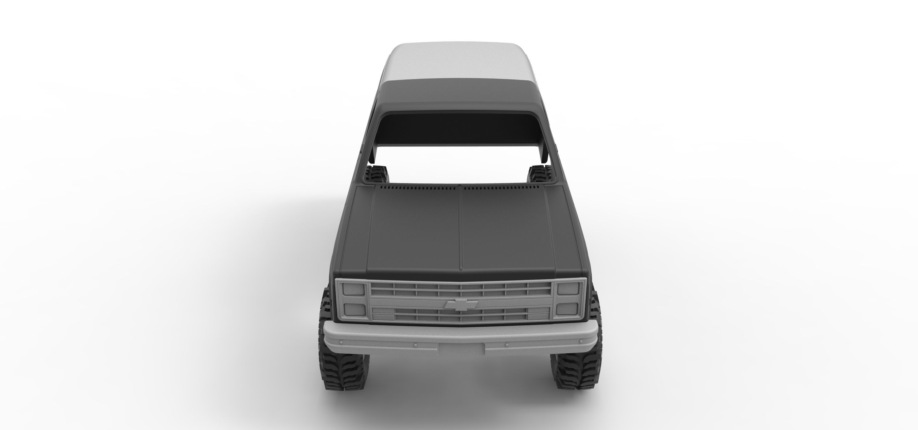 Shell and wheels 1988 Chevrolet Blazer K5 Scale 1 to 25 3D print model_3