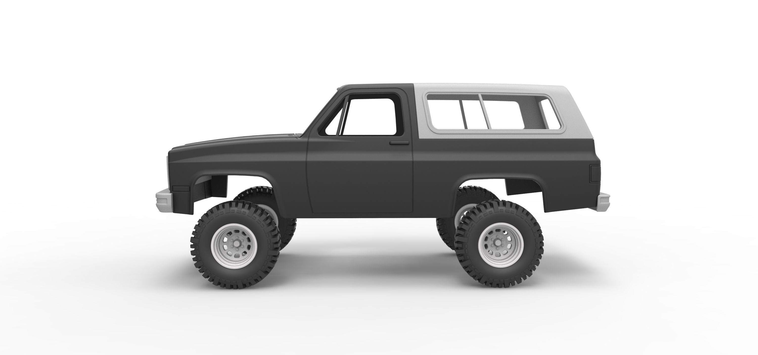 Shell and wheels 1988 Chevrolet Blazer K5 Scale 1 to 25 3D print model_5