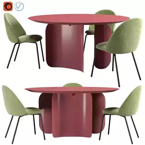 IOLA Chair Metal Base And Barry Table