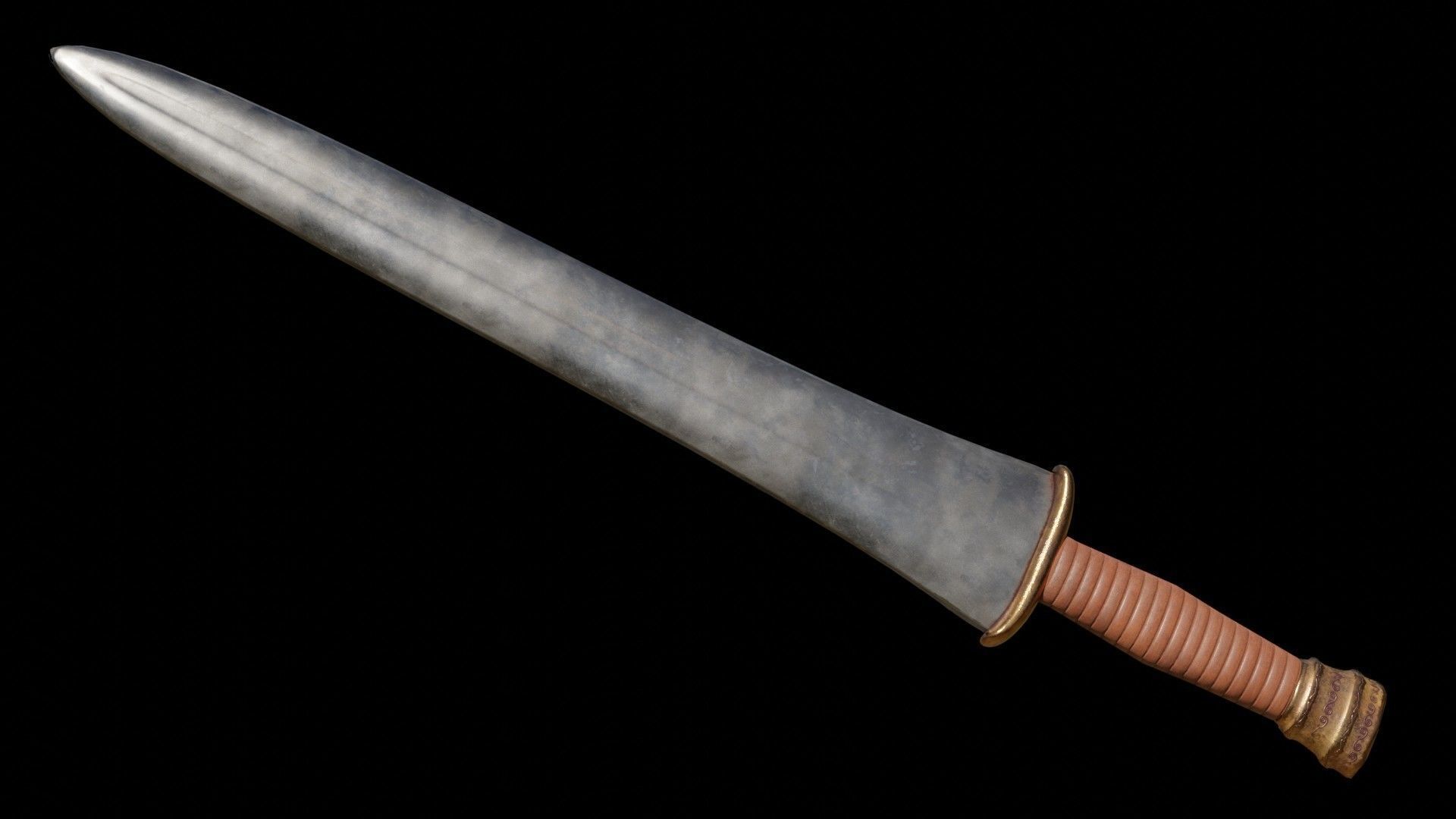 Greek Sword Xiphos Collection Low-poly 3D model_19