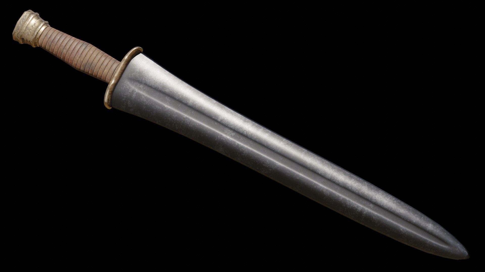 Greek Sword Xiphos Collection Low-poly 3D model_21