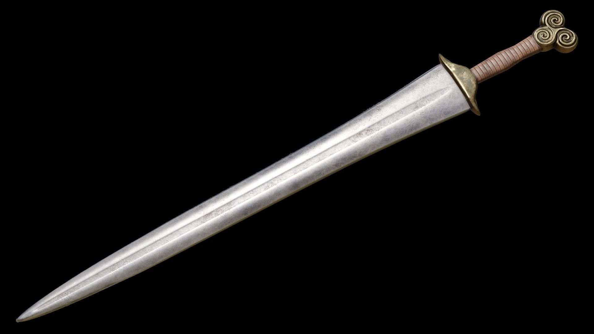 Greek Sword Xiphos Collection Low-poly 3D model_29