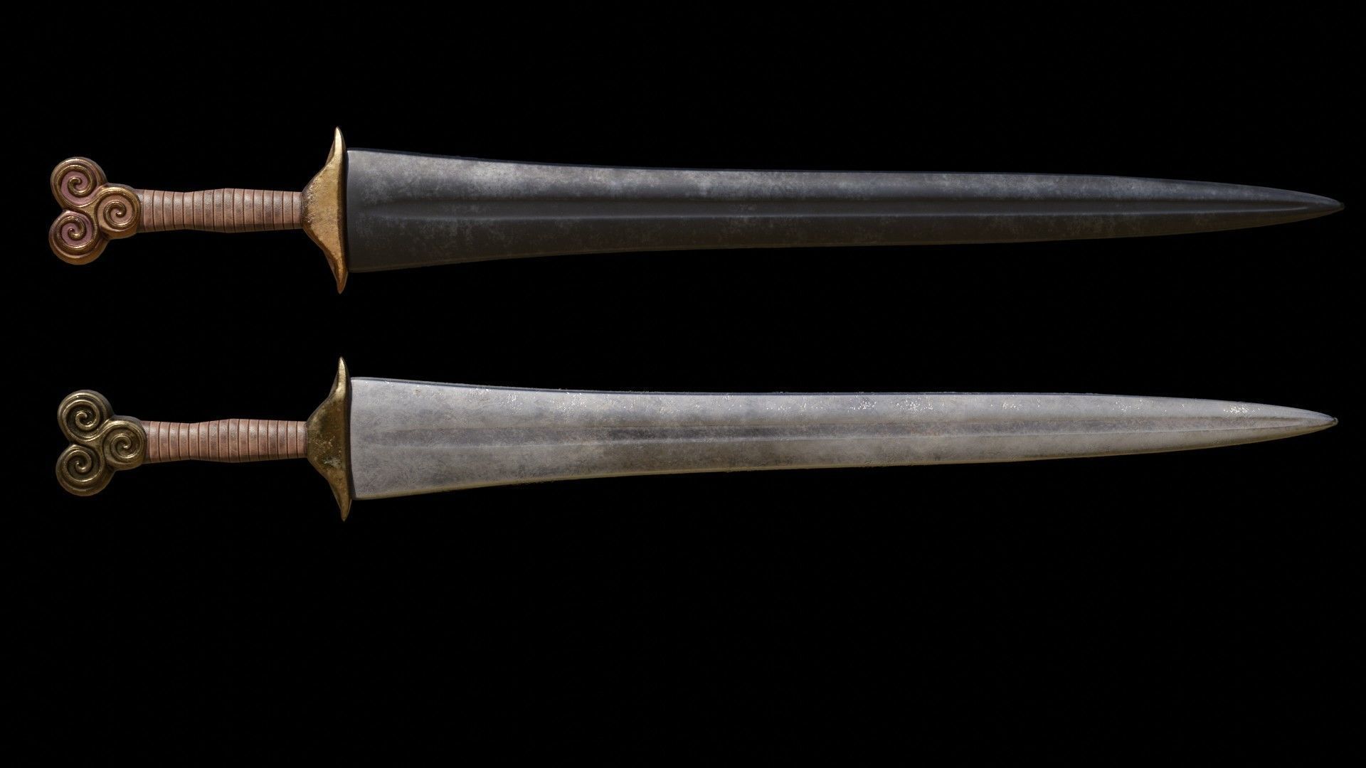 Greek Sword Xiphos Collection Low-poly 3D model_31