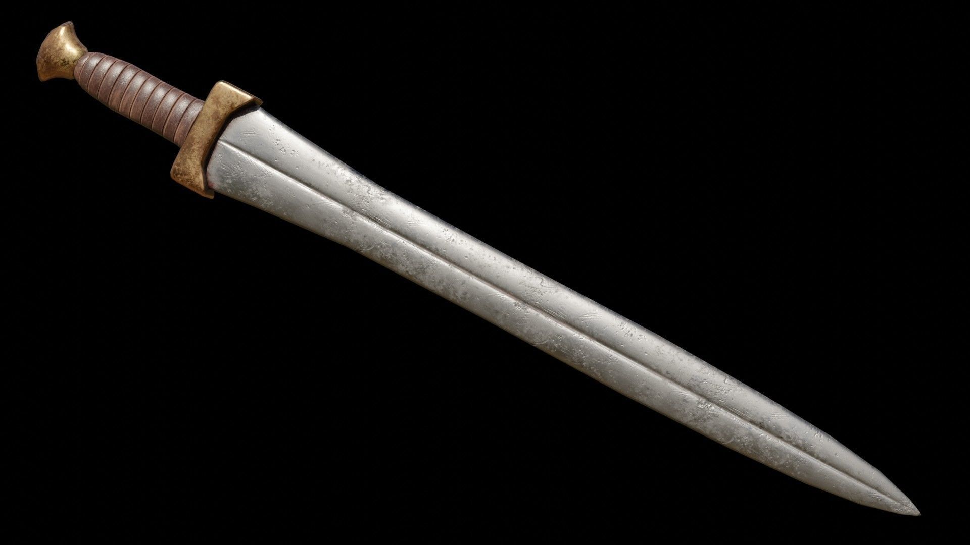 Greek Sword Xiphos Collection Low-poly 3D model_40