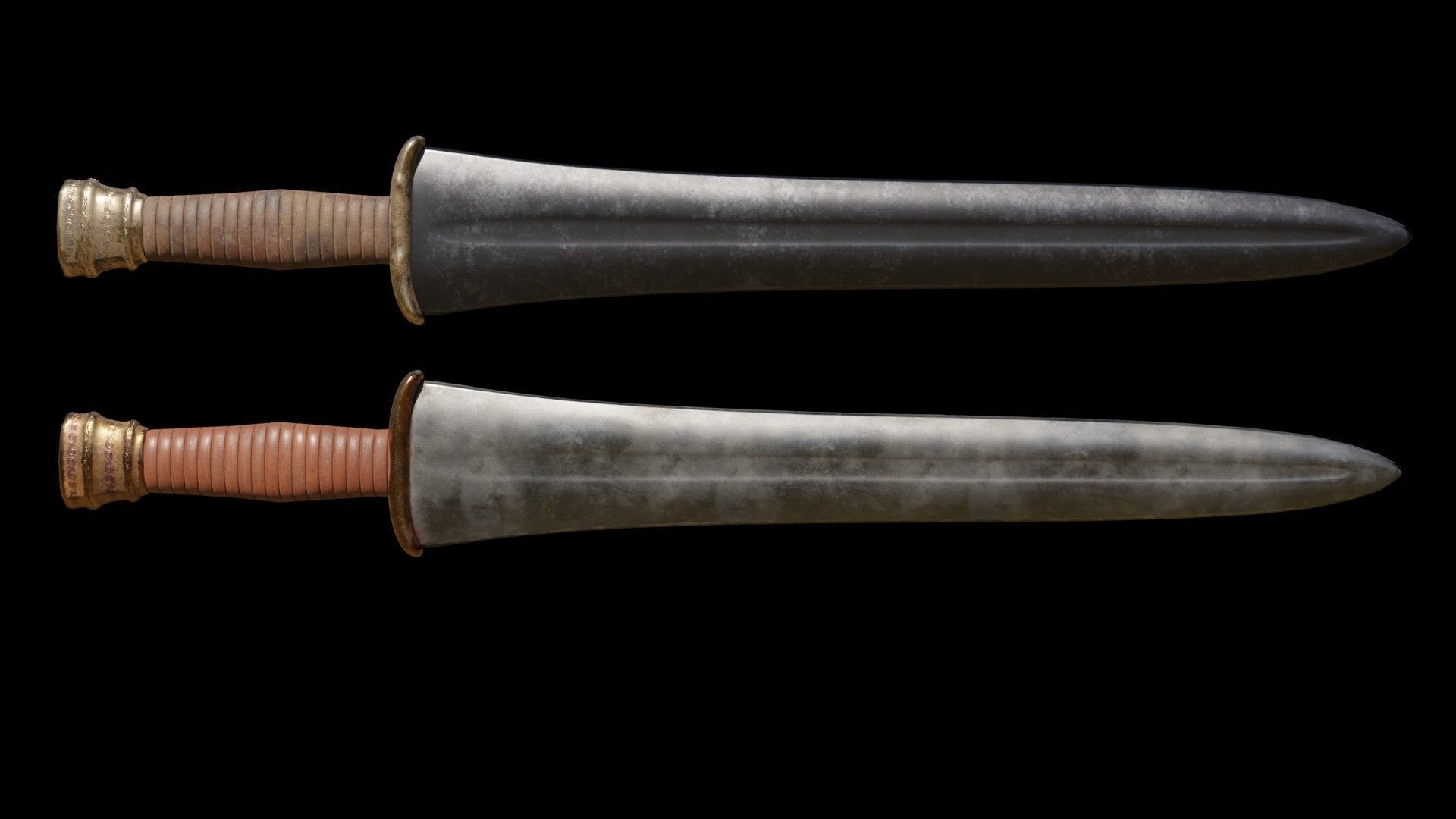 Greek Sword Xiphos Collection Low-poly 3D model_24