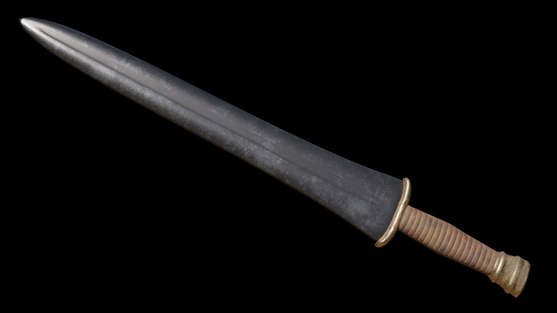 Greek Sword Xiphos Collection Low-poly 3D model_23
