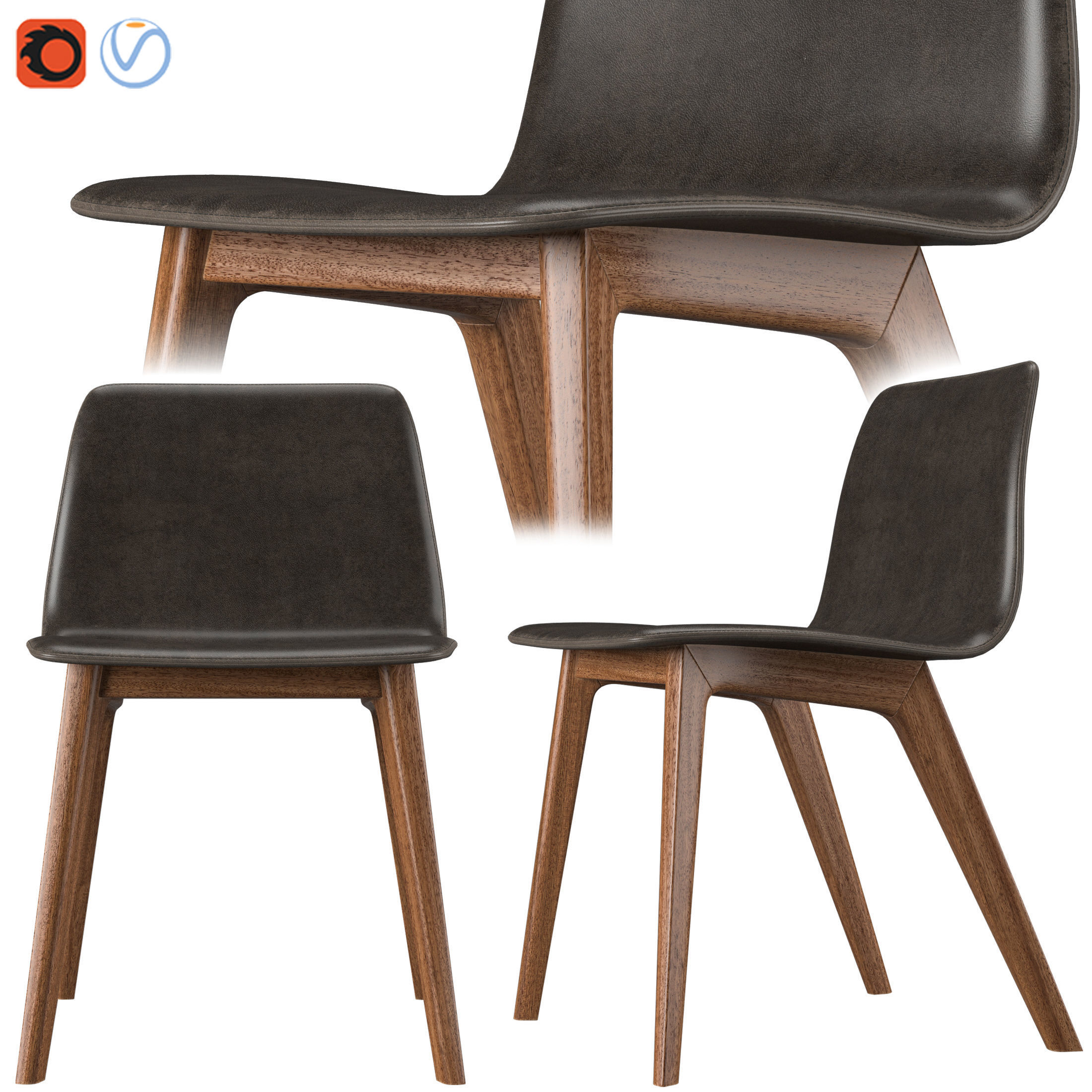 Morph Chair And Twist Table 3D model_1