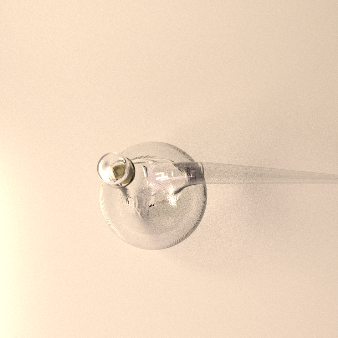 Retort glass pipe on table 3D model_2