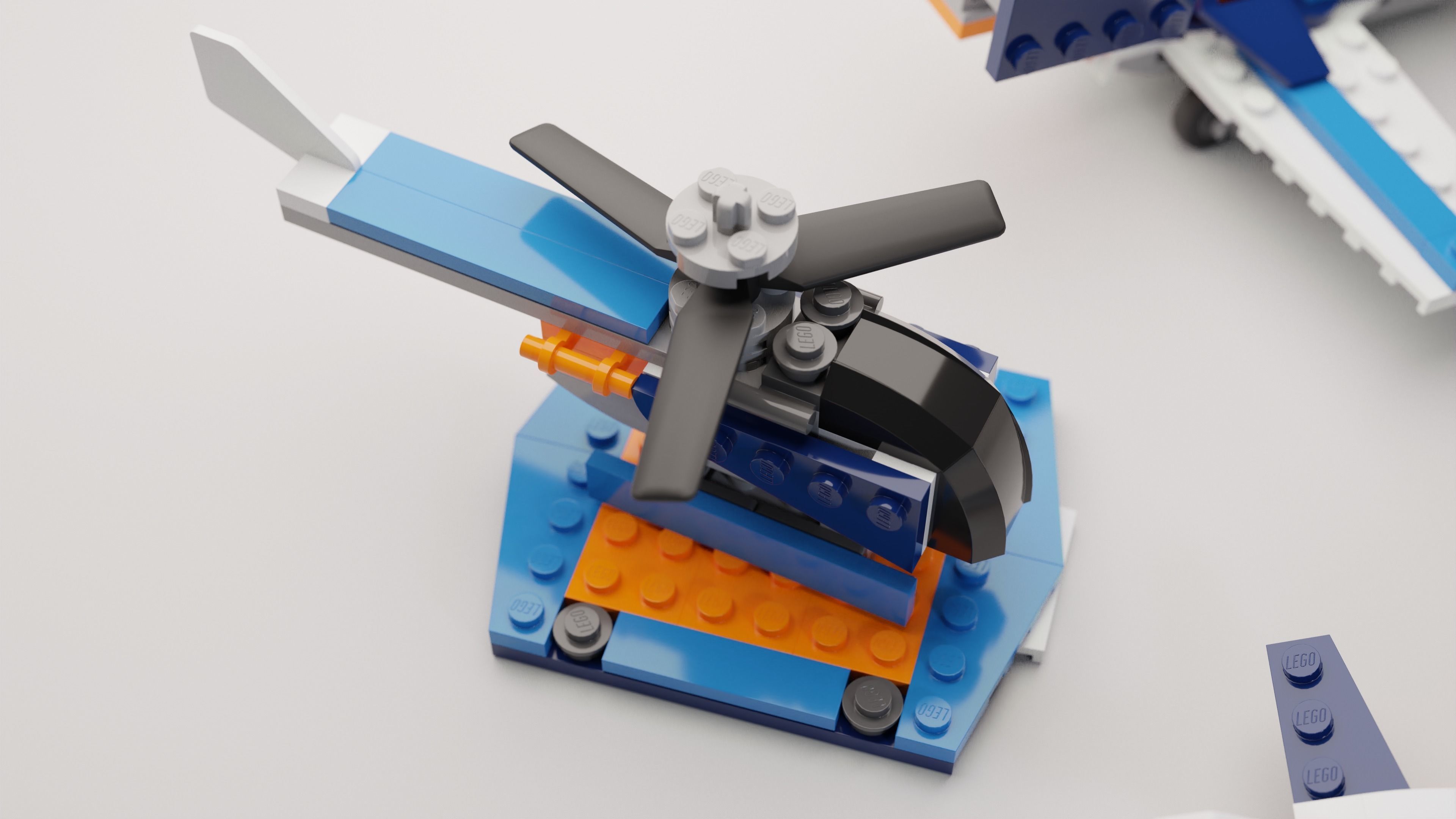 High Quality Lego 3 in 1 Aircrafts set 3D model_3