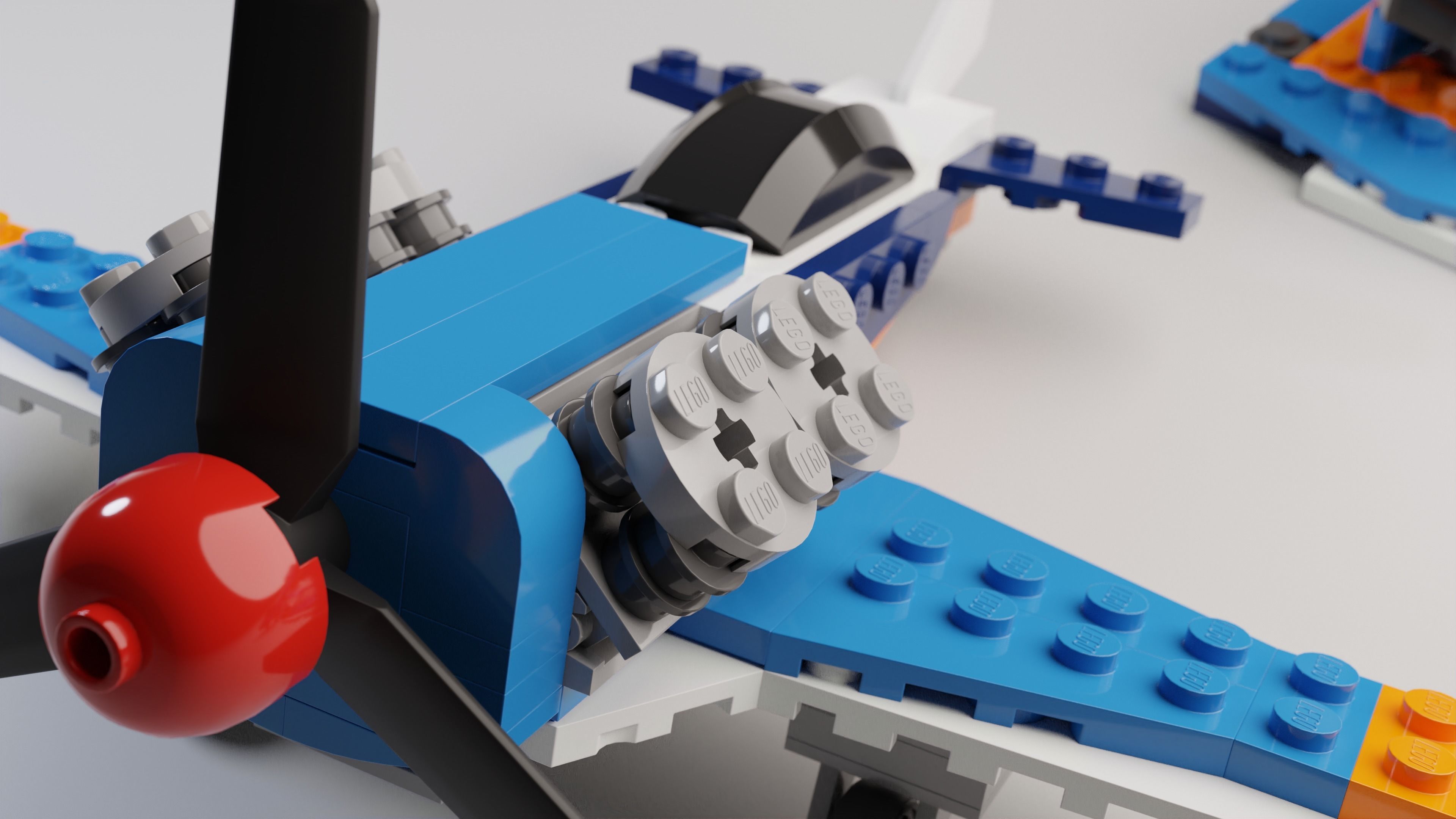 High Quality Lego 3 in 1 Aircrafts set 3D model_4