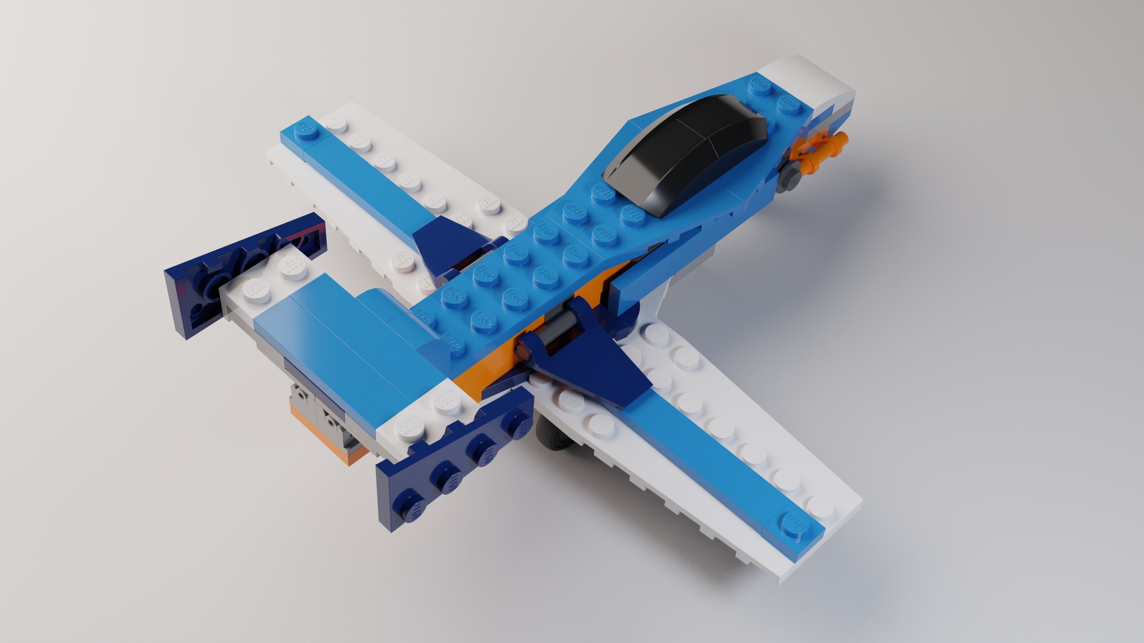 High Quality Lego 3 in 1 Aircrafts set 3D model_8