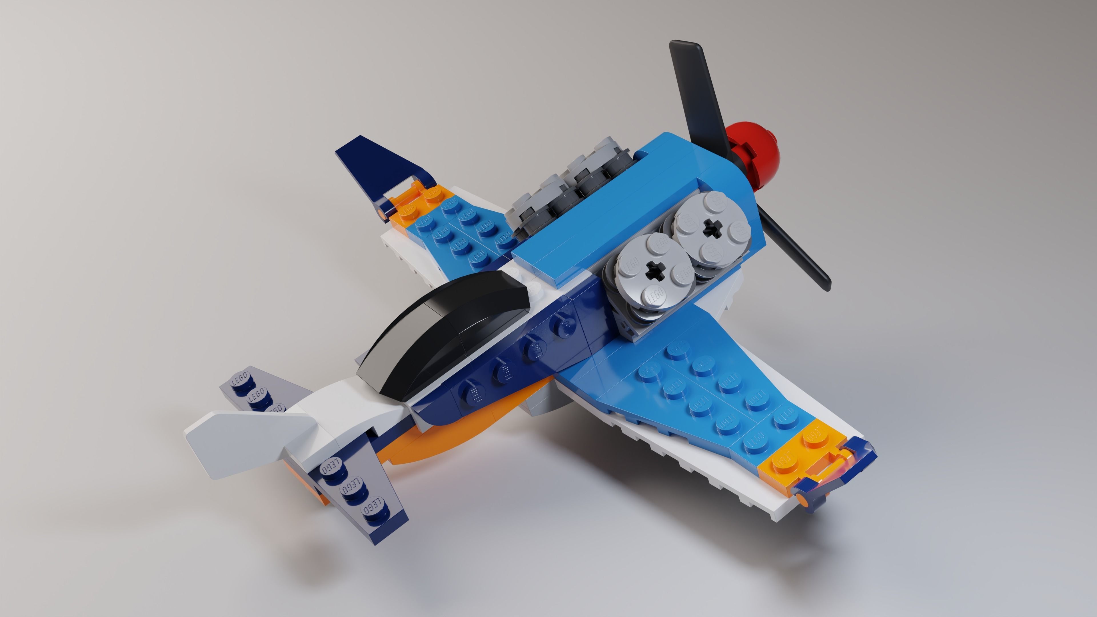 High Quality Lego 3 in 1 Aircrafts set 3D model_6