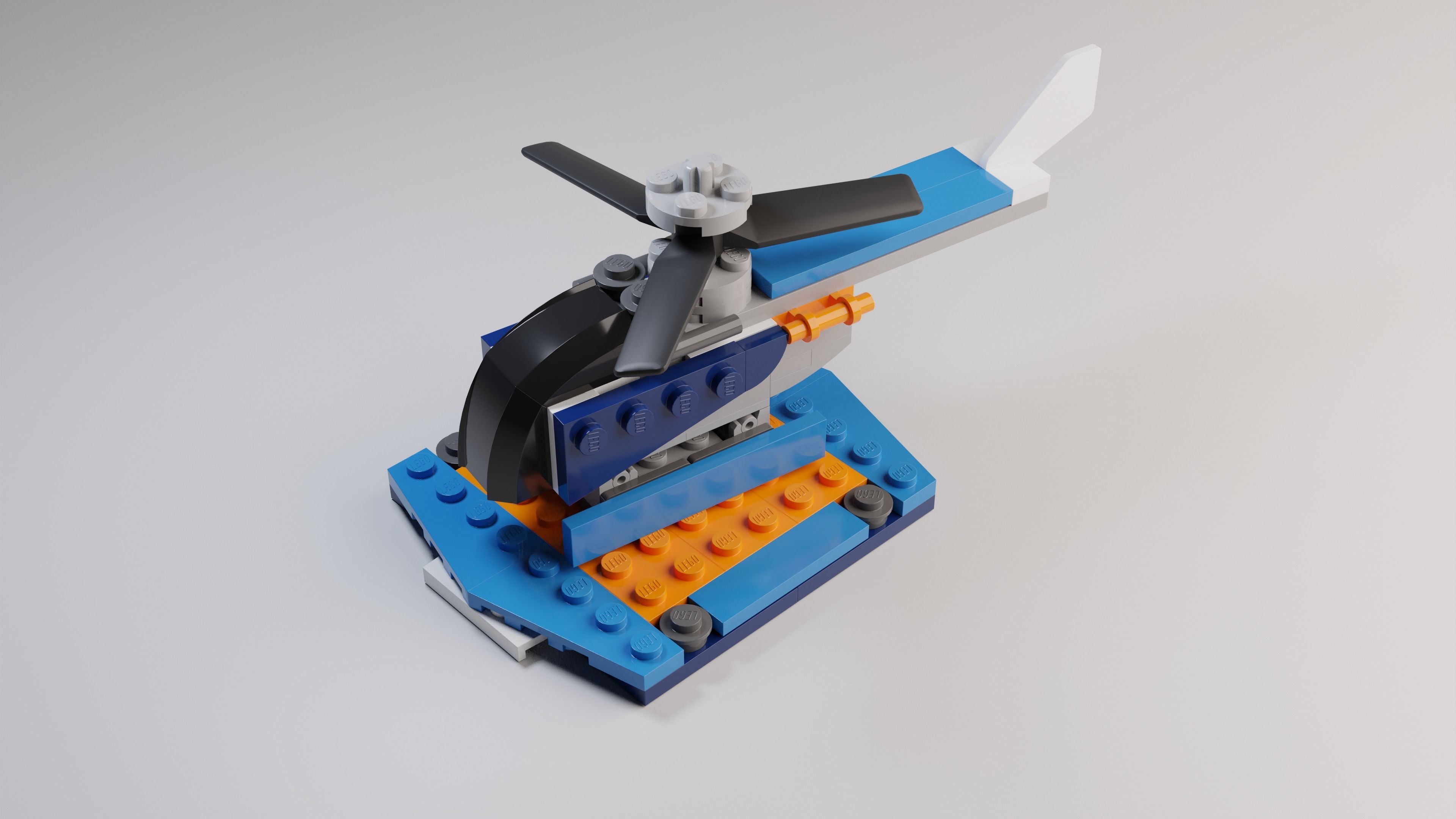 High Quality Lego 3 in 1 Aircrafts set 3D model_9