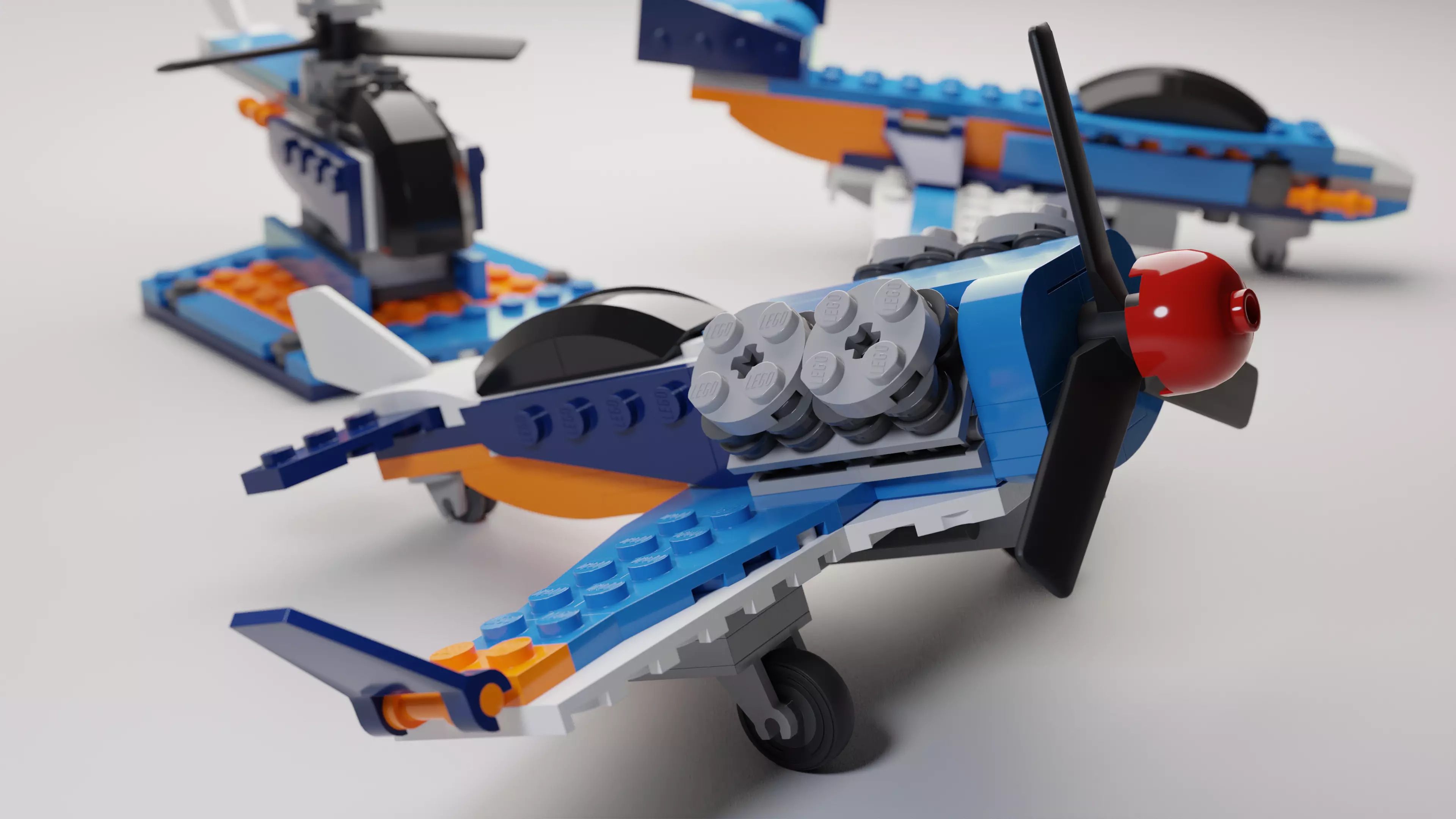 High Quality Lego 3 in 1 Aircrafts set 3D model_0