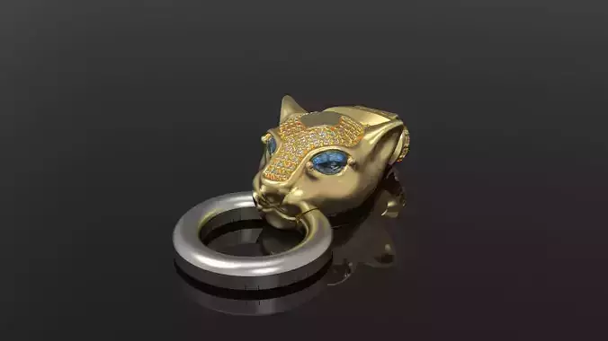 Lion Pendant With Stone