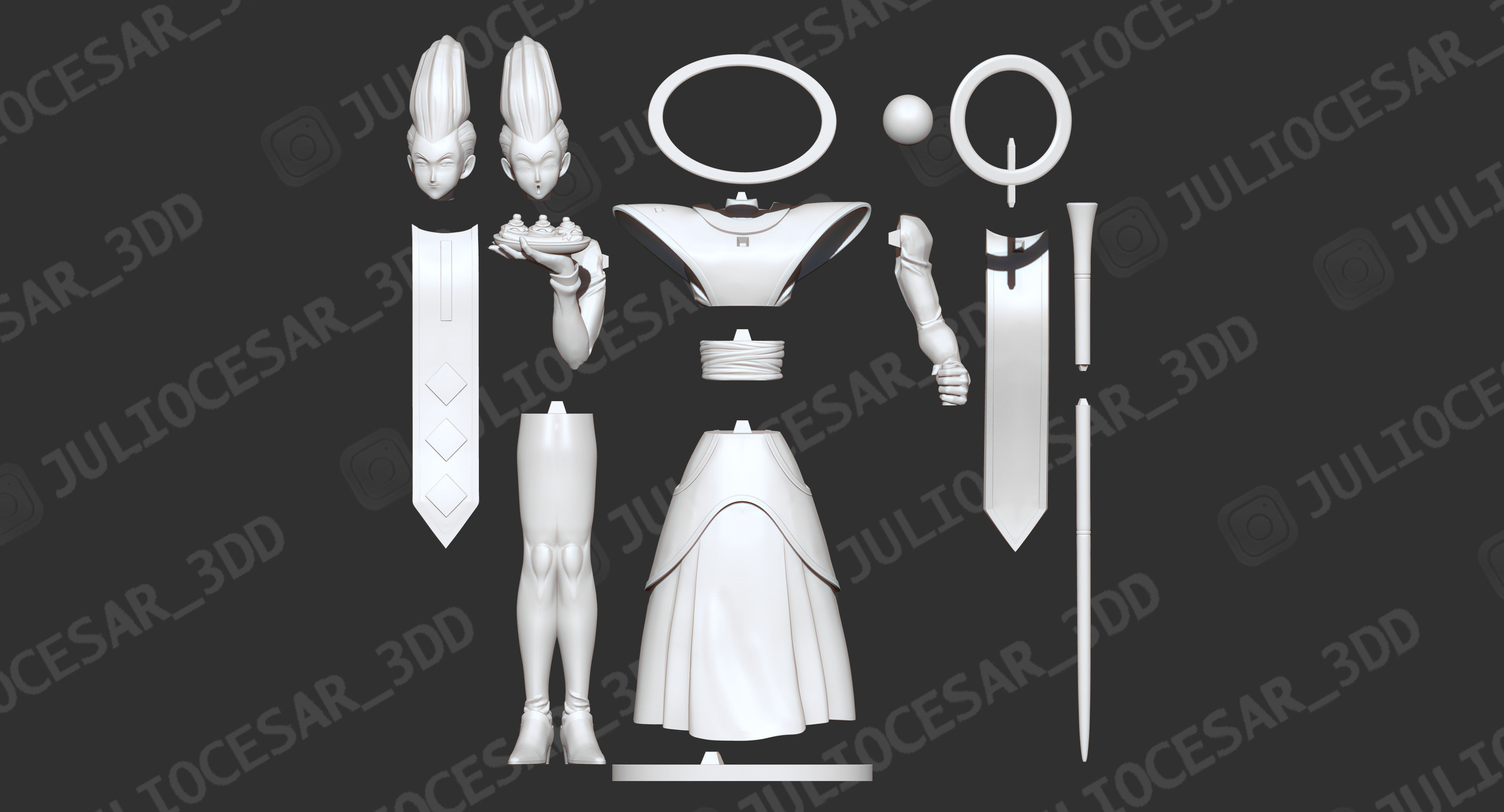 Dragon ball - Whis 3D print model_4