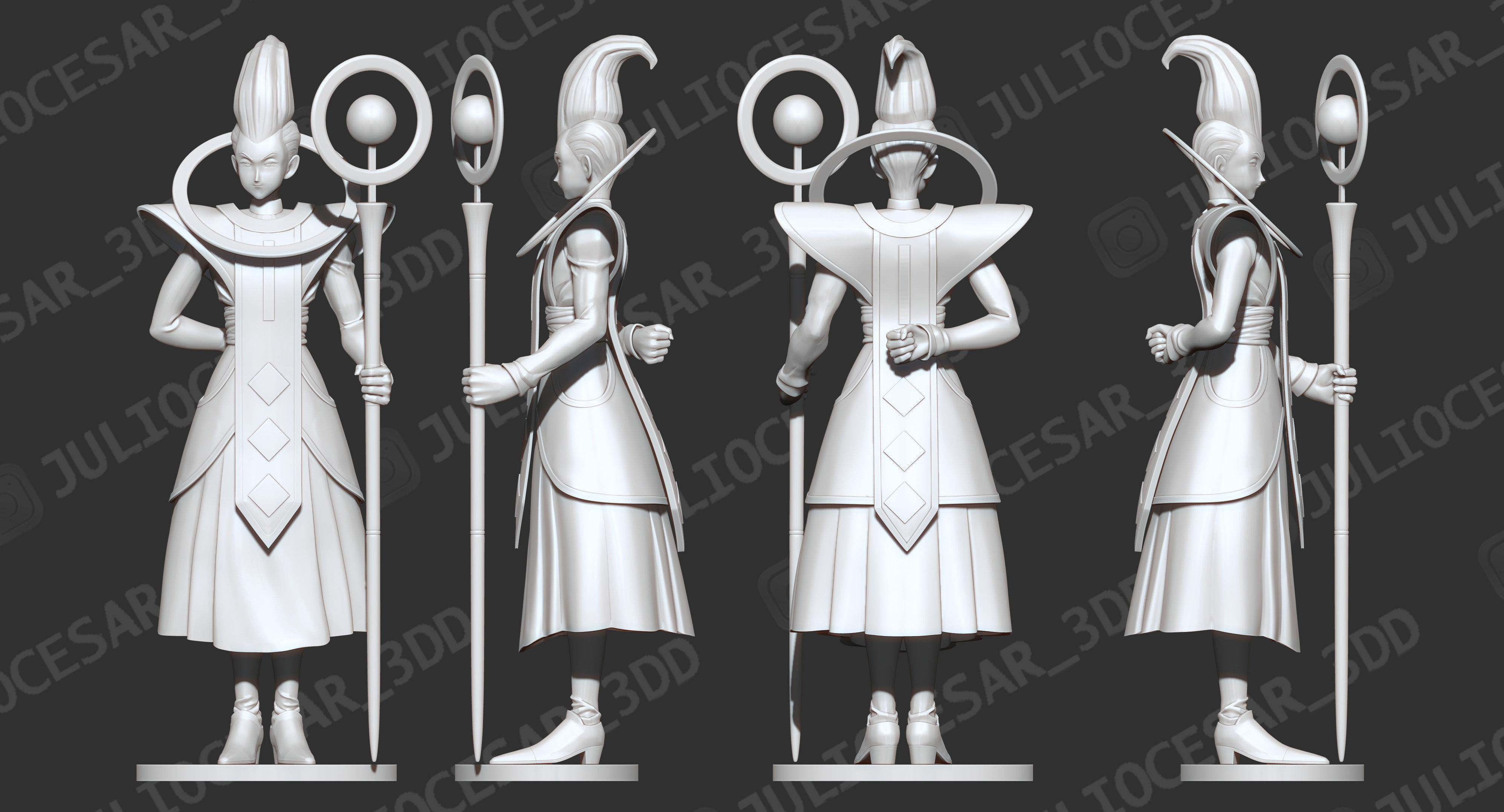 Dragon ball - Whis 3D print model_2