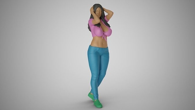 Woman Holding her Head 3D print model