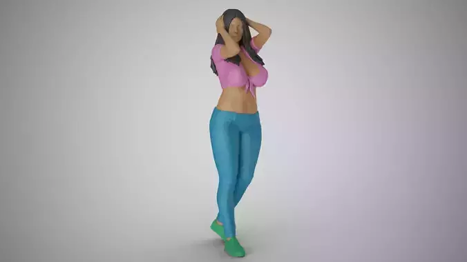 Woman Holding her Head 3D print model