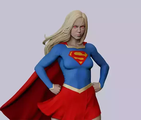 Supergirl 2 versions  3D print model