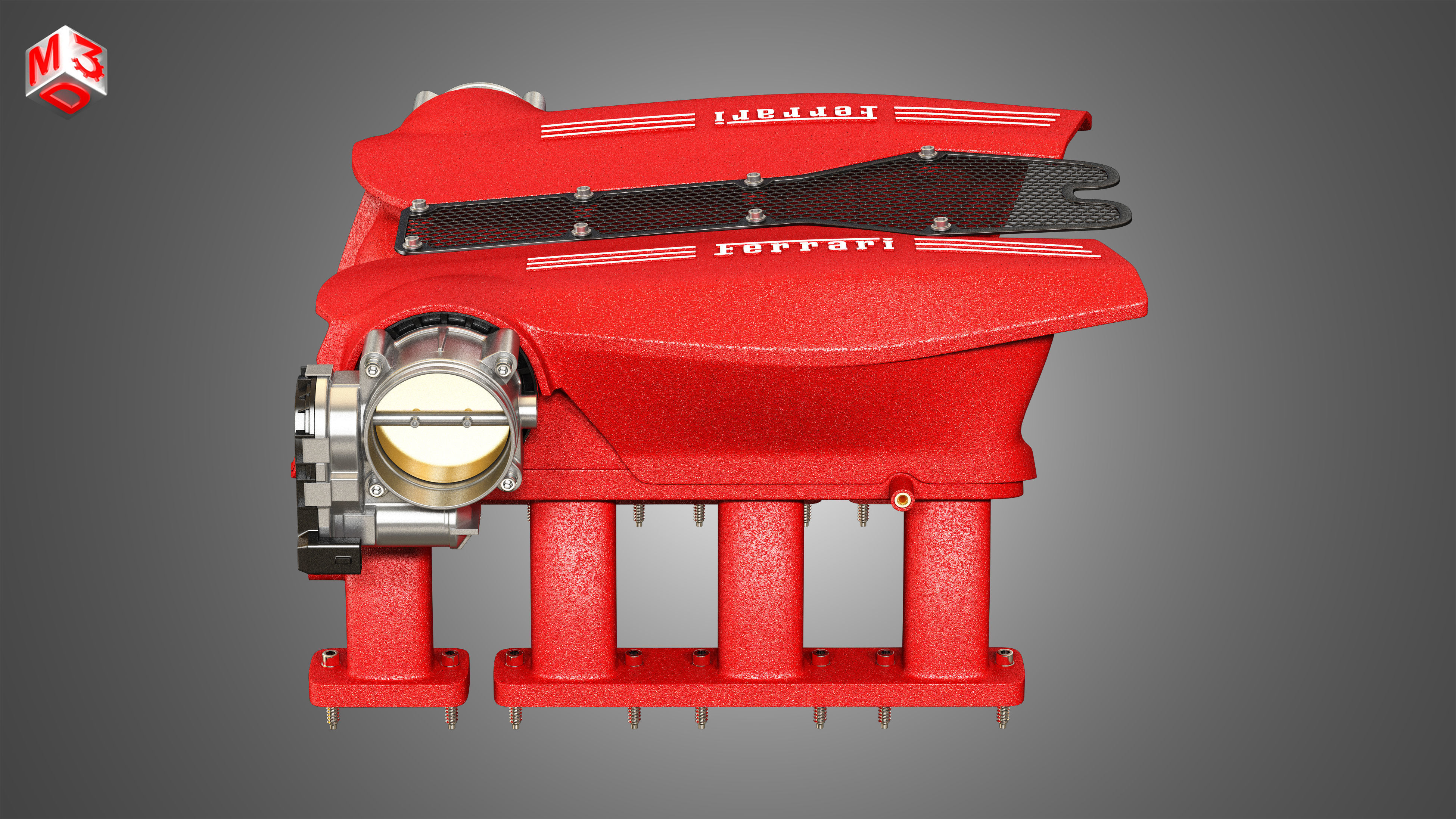 Intake Manifold - 488 GTB V8 Engine 3D model_4