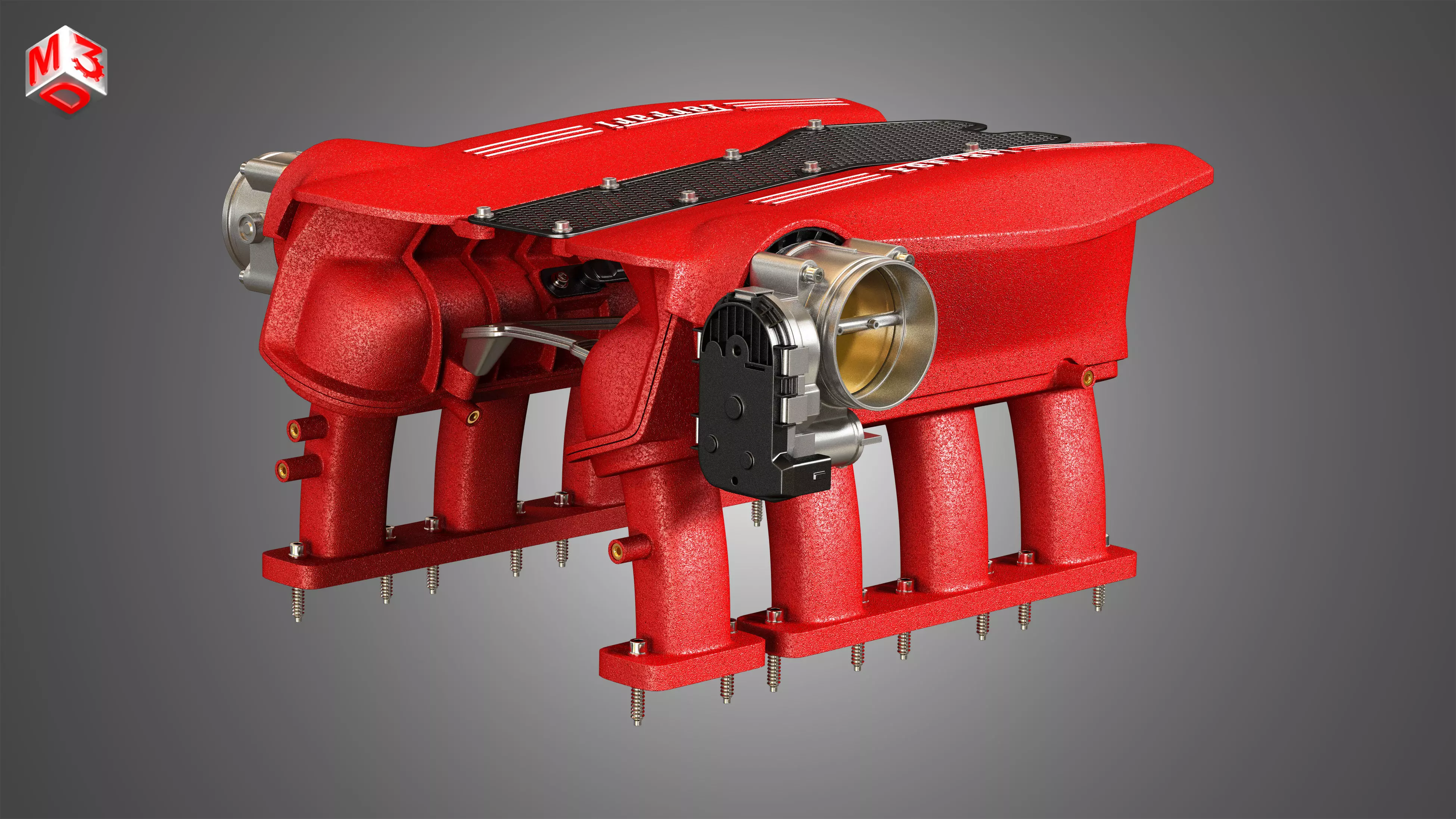 Intake Manifold - 488 GTB V8 Engine 3D model_0